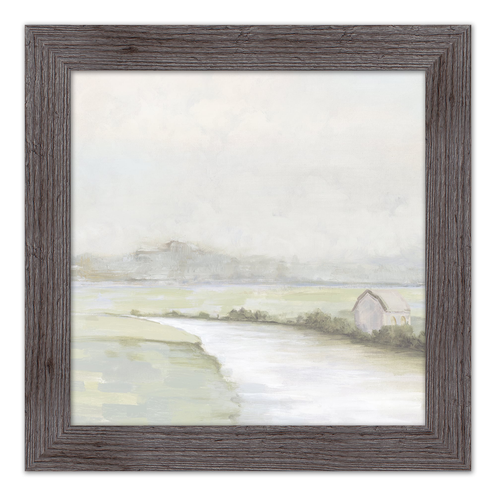Foggy Calm Landscape Framed Print Wall Hanging